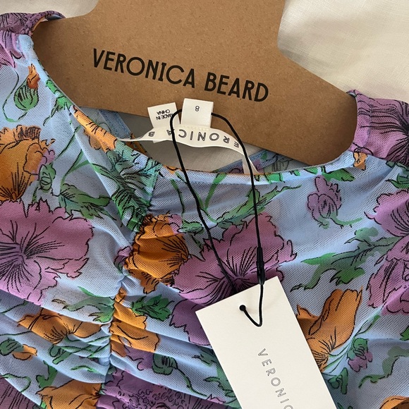 Colorful, fun and flattering Veronica beard top with front and back rouching. - Picture 7 of 10